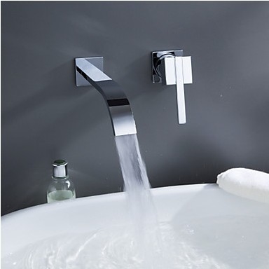 Melo 2Pcs Faucet Set Polished Chrome Bathroom Sink Mixer Faucet